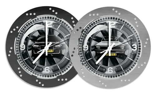 Reloj de pared cromado disco de freno