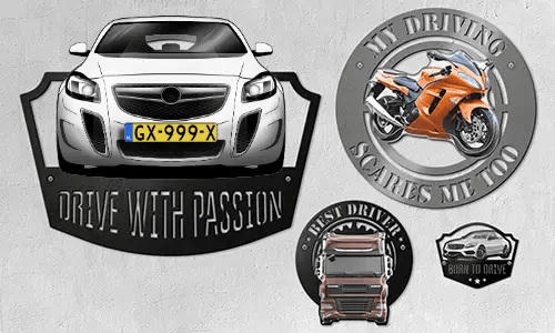 Muurdecoratie met jouw auto, motor of vrachtwagen