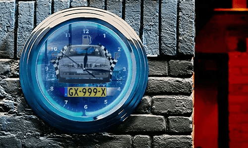 Horloge murale néon comme cadeau sympa