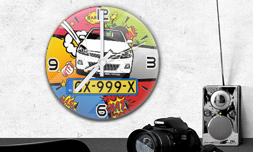 galery-photo-wall-clock-comic-car-silhouette-13