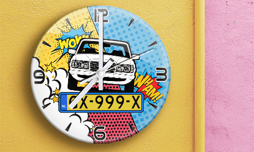 galery-photo-wall-clock-comic-car-silhouette-3