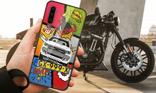 personalisierte handyhülle mit Motorradsilhouette handyhülle mit motorrad motiv