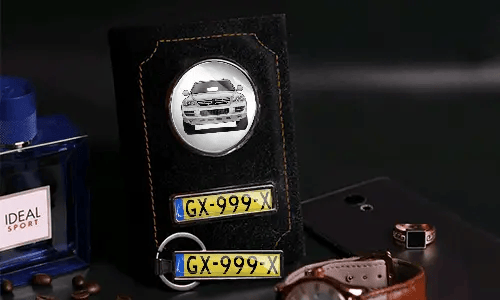 Personalized vehicle document holder