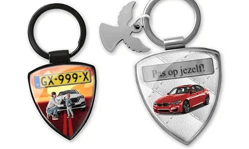 Shield keychain with mother photo