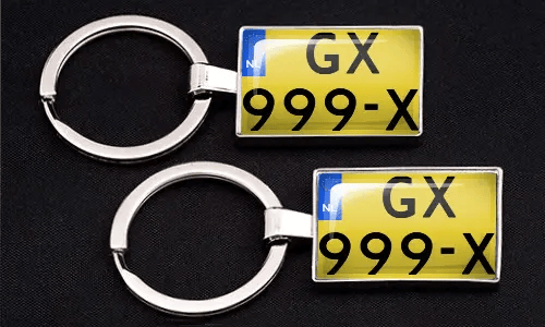 two motorcycle keychains