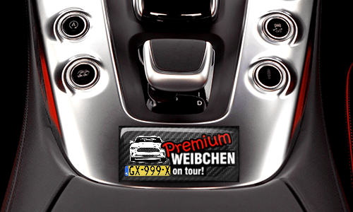 aufkleber auto Premium WEIBCHEN im Wagen autoaufkleber sprüche