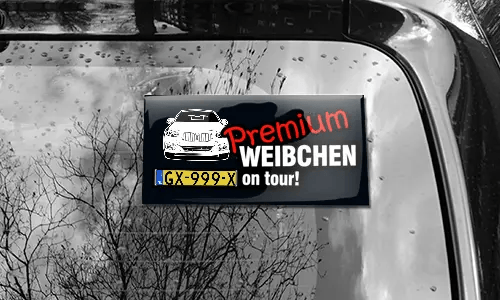 aufkleber auto Premium WEIBCHEN auf dem Glas ausgefallene autoaufkleber