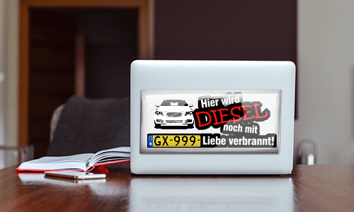 aufkleber auto DIESEL auf dem Tisch autoaufkleber sprüche