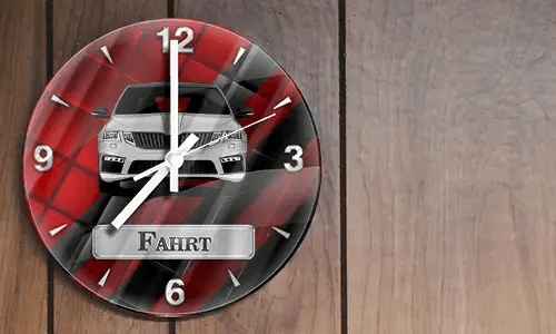 wanduhr mit foto auf dem Holz Wand wanduhr mit eigenem bild