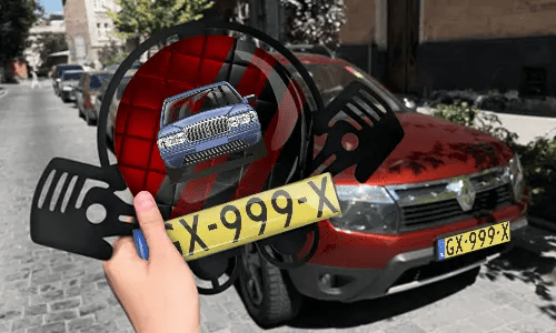 Autoschlüsselanhänger in der Hand mit dem Kennzeichen auto schlüsselanhänger gravur