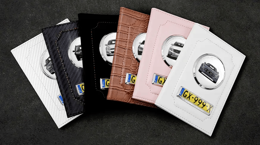 Car Documents Holder Pink