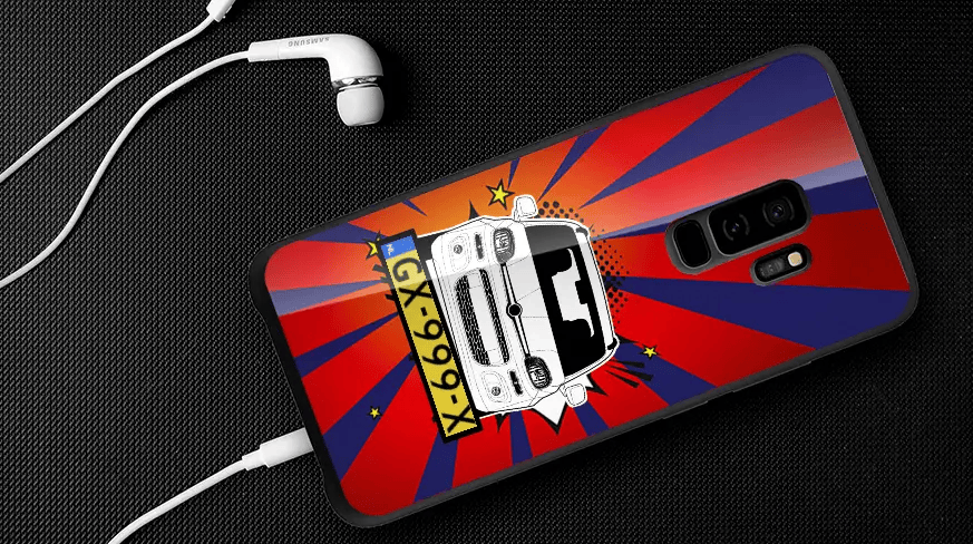 Comic Silhouette mobiele hoes