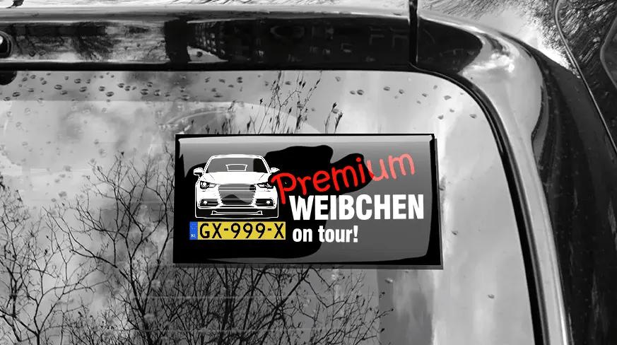 Sticker car phrases