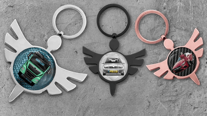 Angel Keychain Round Auto