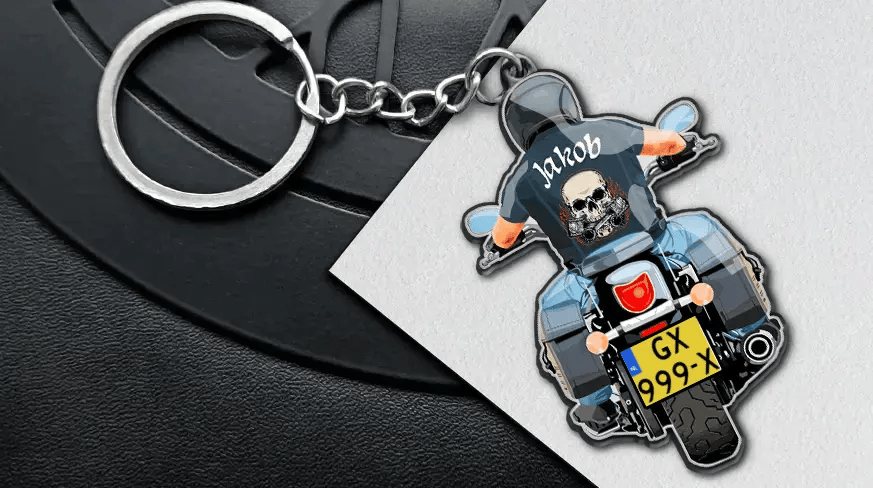 head-motorcycle-keychain-name